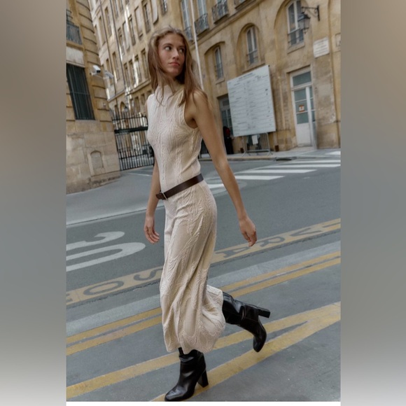 Zara Dresses & Skirts - Zara Long Jacquard Dress
